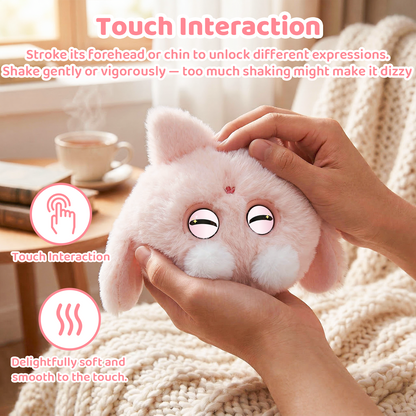 OKIVIVI Cute AI Plush Toy,Small Stuffed Animals,AI Companion Pets, Interactive Talking Stuffed Animal Bag Charm with Voice Chat, Touch-Reactive Feedback, Gift for Teen Girls & Women,Your First AI Bestie,Pink