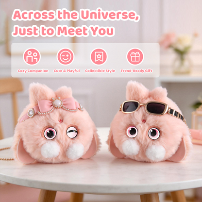 OKIVIVI Cute AI Plush Toy,Small Stuffed Animals,AI Companion Pets, Interactive Talking Stuffed Animal Bag Charm with Voice Chat, Touch-Reactive Feedback, Gift for Teen Girls & Women,Your First AI Bestie,Pink